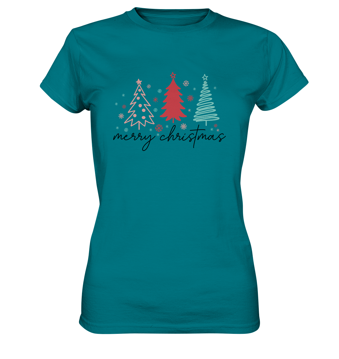 Elegant Christmas Greetings - Ladies Premium Shirt