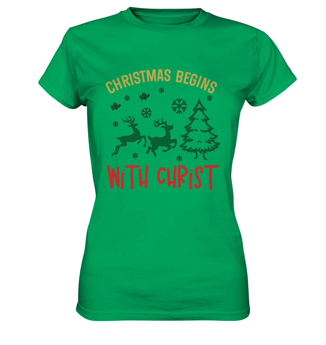 Christmas Begins with CHRIST - Ladies Premium Shirt