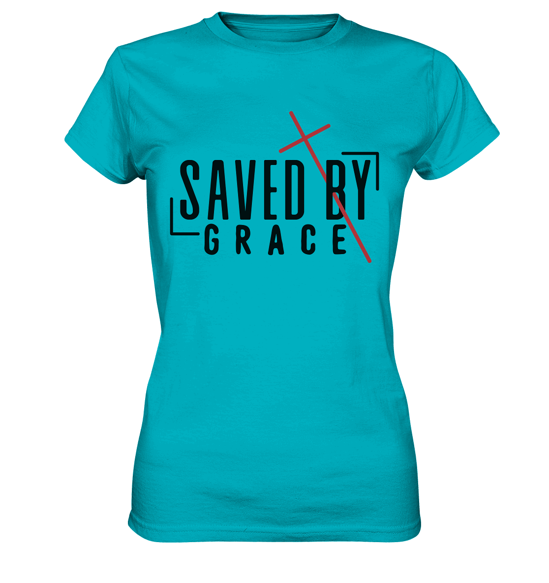 Saved by Grace – Ein kraftvolles Statement des Glaubens - Ladies Premium Shirt