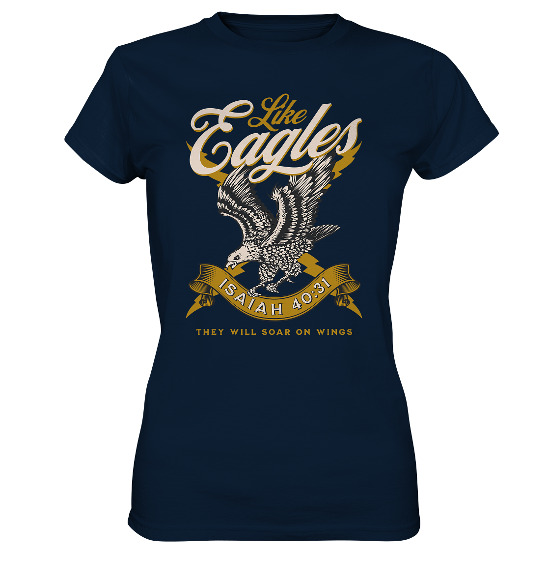 Sie werden fliegen wie Adler – Jesaja 40:31 - Ladies Premium Shirt