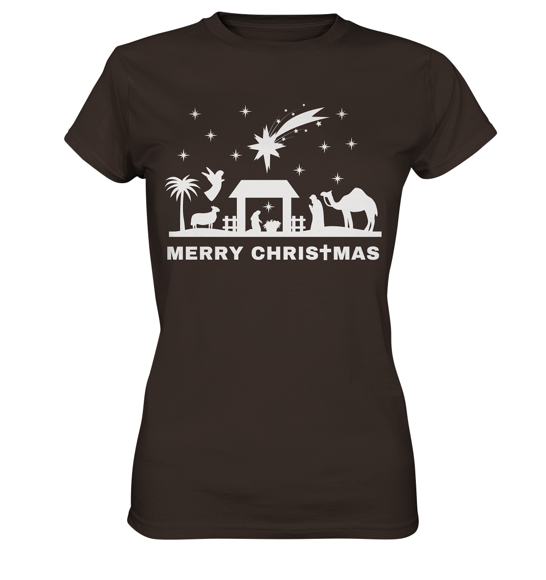 Merry Christmas - Frohe Weihnachten (Krippe Edition) - Ladies Premium Shirt