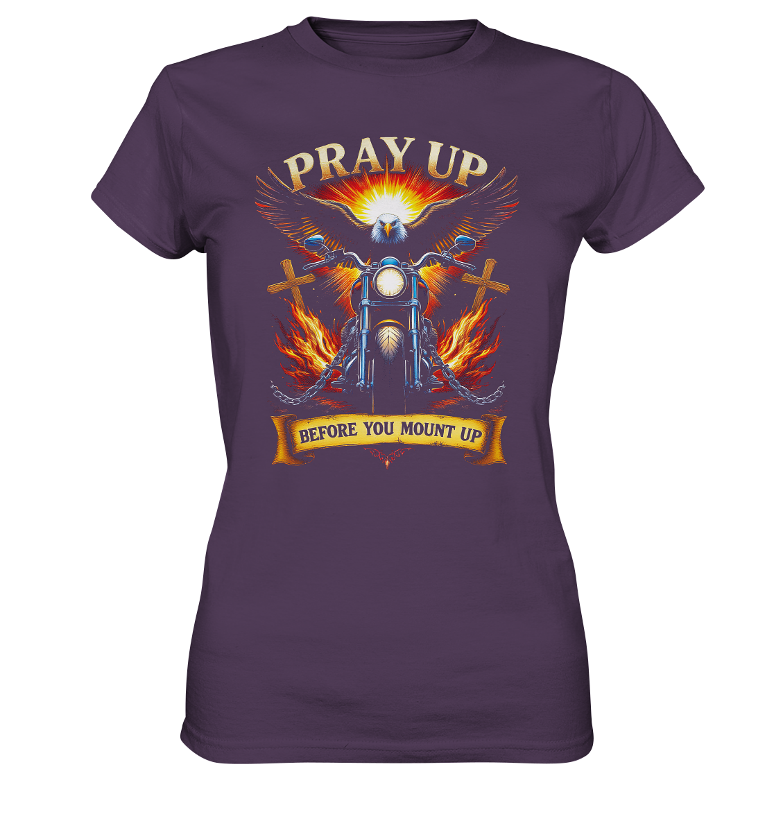 Pray Up, Before You Mount Up - Ladies Premium Shirt