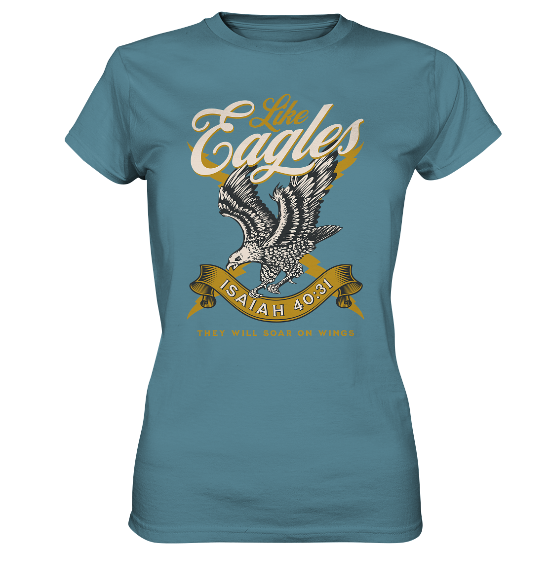 Sie werden fliegen wie Adler – Jesaja 40:31 - Ladies Premium Shirt