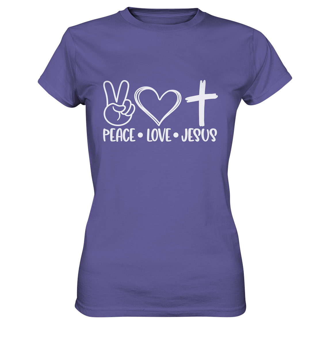 Frieden, Liebe, Jesus: Christliche Kleidungskollektion - Ladies Premium Shirt