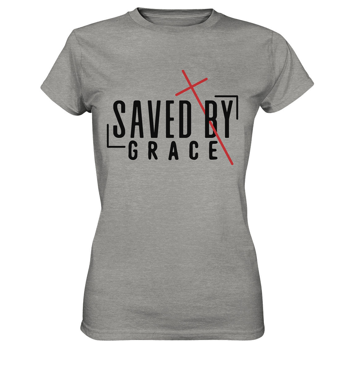 Saved by Grace – Ein kraftvolles Statement des Glaubens - Ladies Premium Shirt