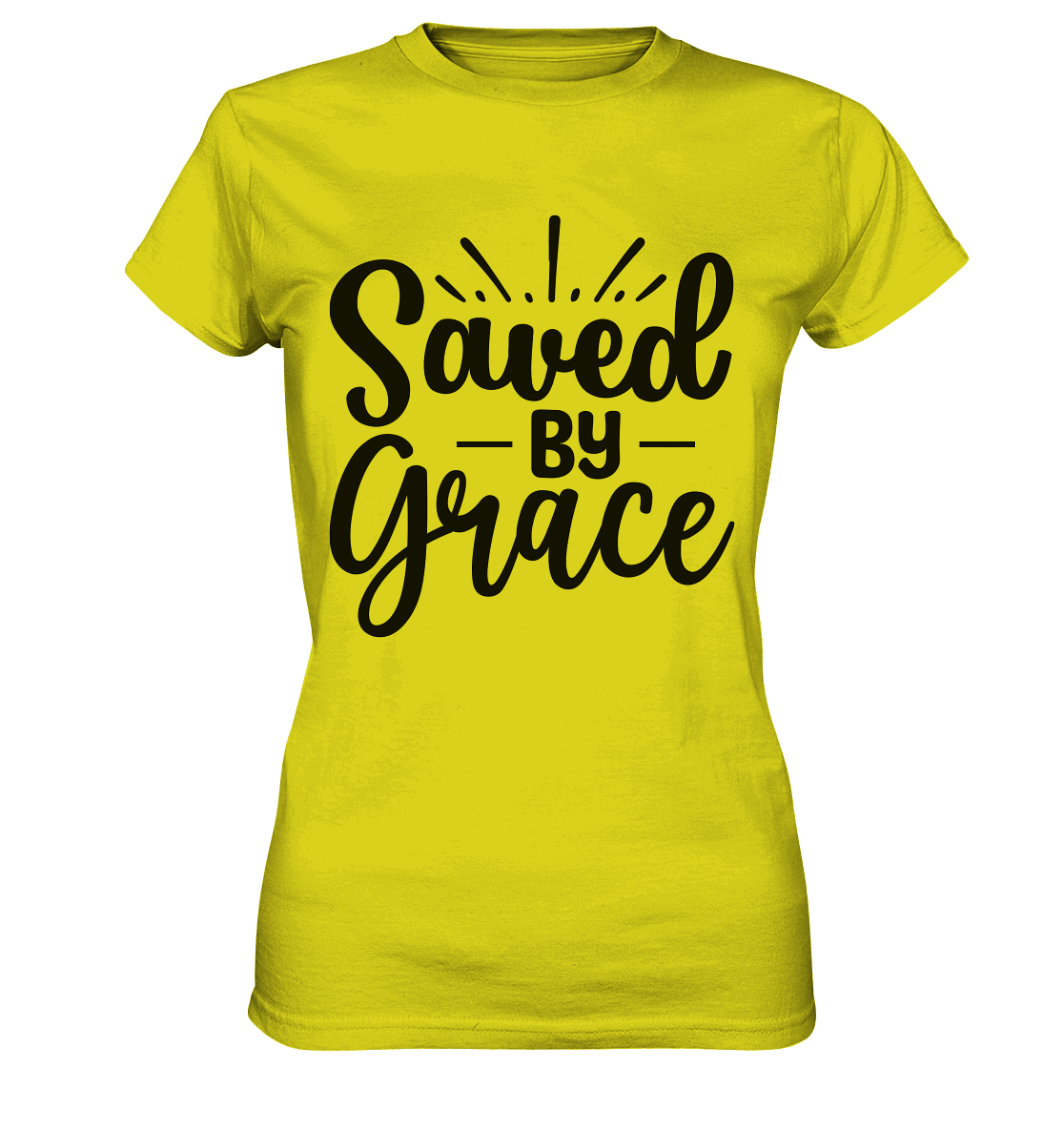 Saved by Grace – Dein Glaube, Dein Statement - Ladies Premium Shirt