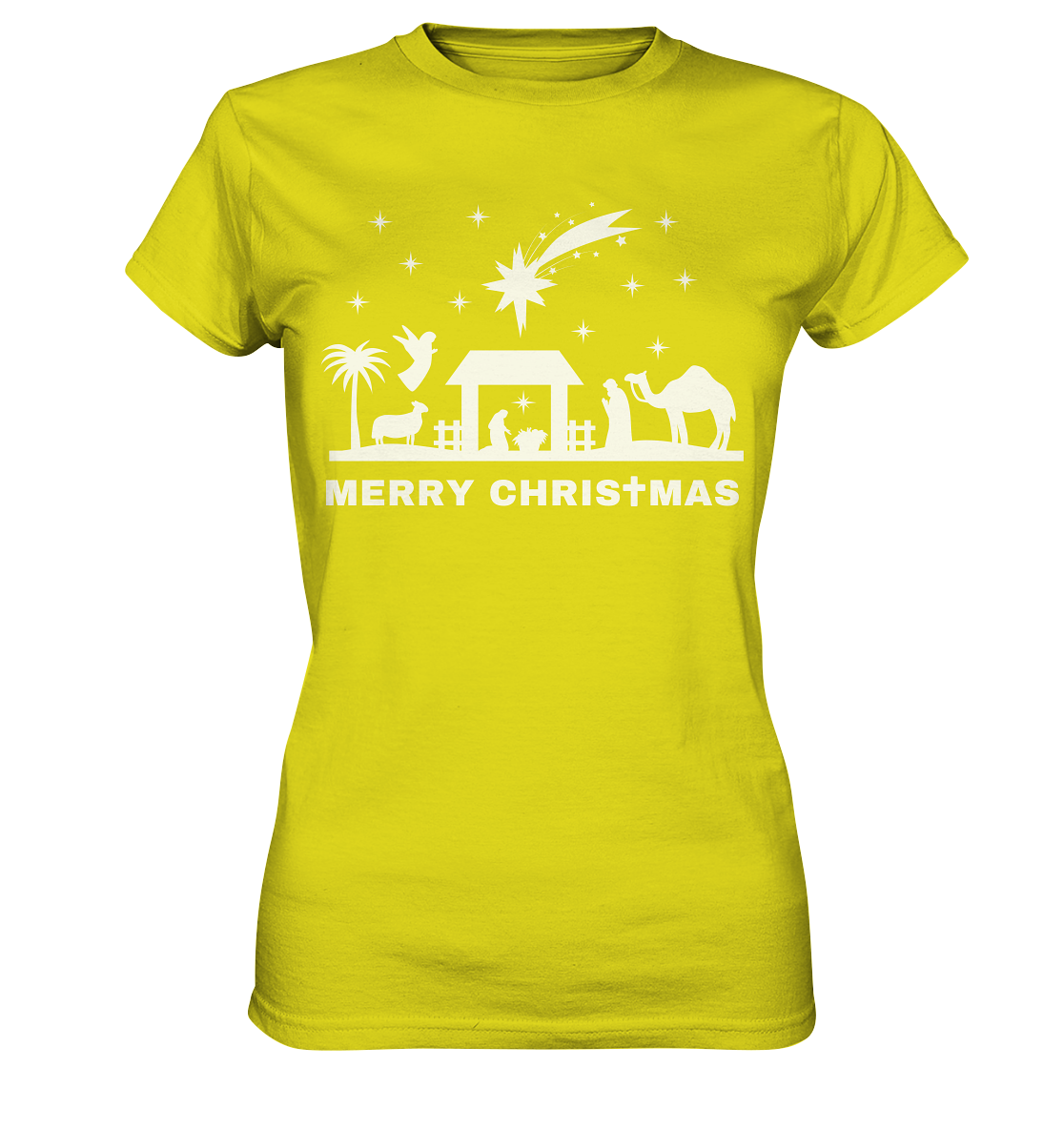 Merry Christmas - Frohe Weihnachten (Krippe Edition) - Ladies Premium Shirt