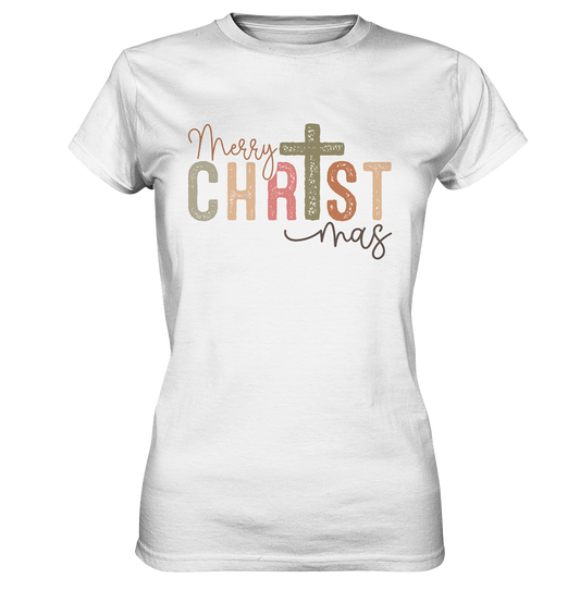 Merry CHRISTmas – Christ in the Center - Ladies Premium Shirt