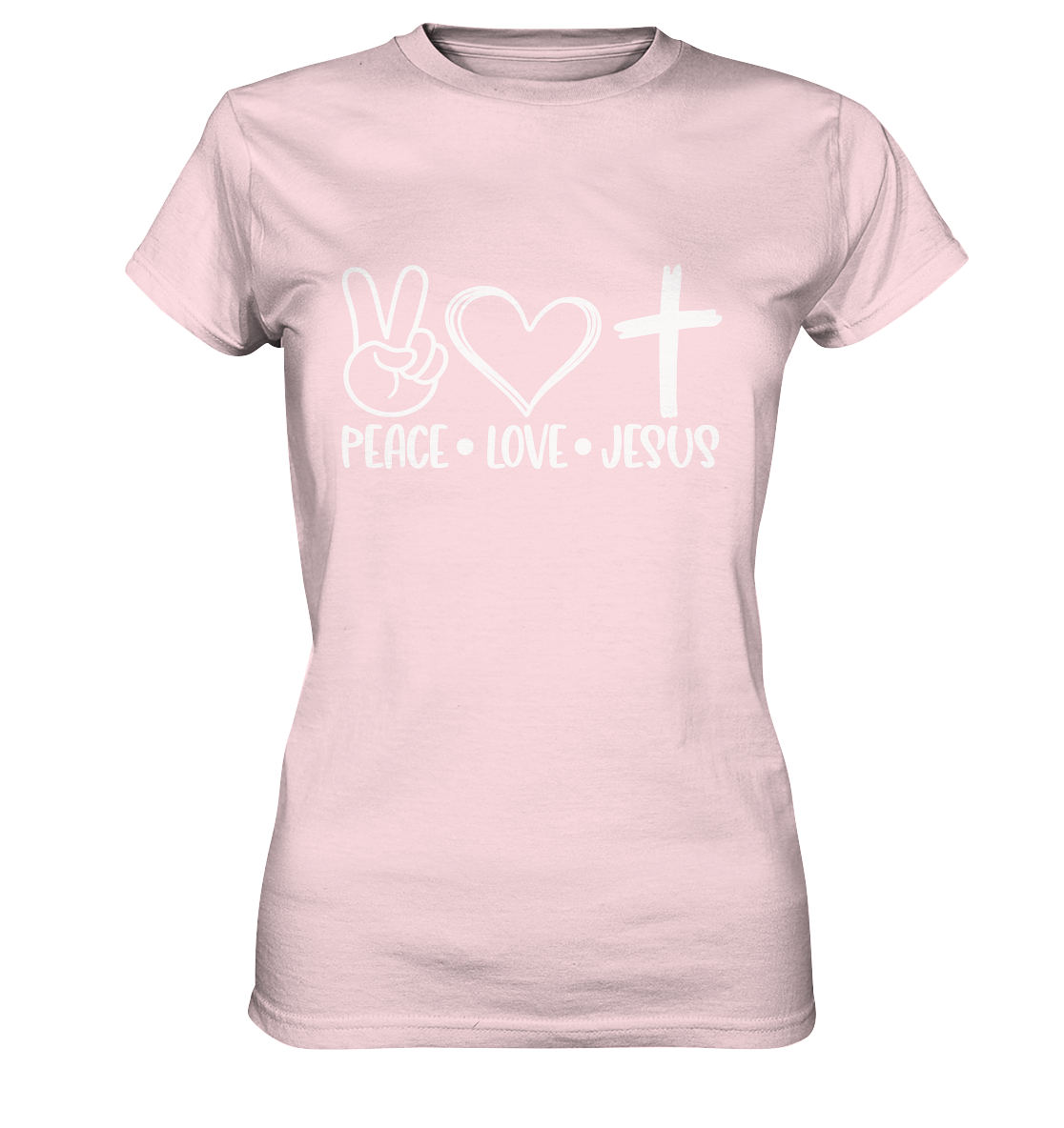 Frieden, Liebe, Jesus: Christliche Kleidungskollektion - Ladies Premium Shirt