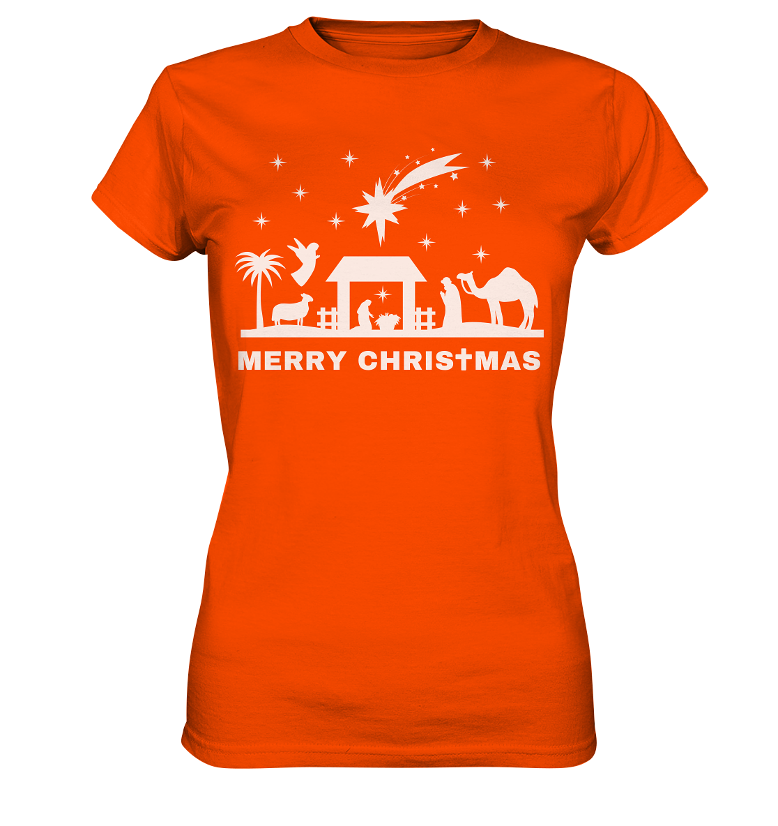 Merry Christmas - Frohe Weihnachten (Krippe Edition) - Ladies Premium Shirt