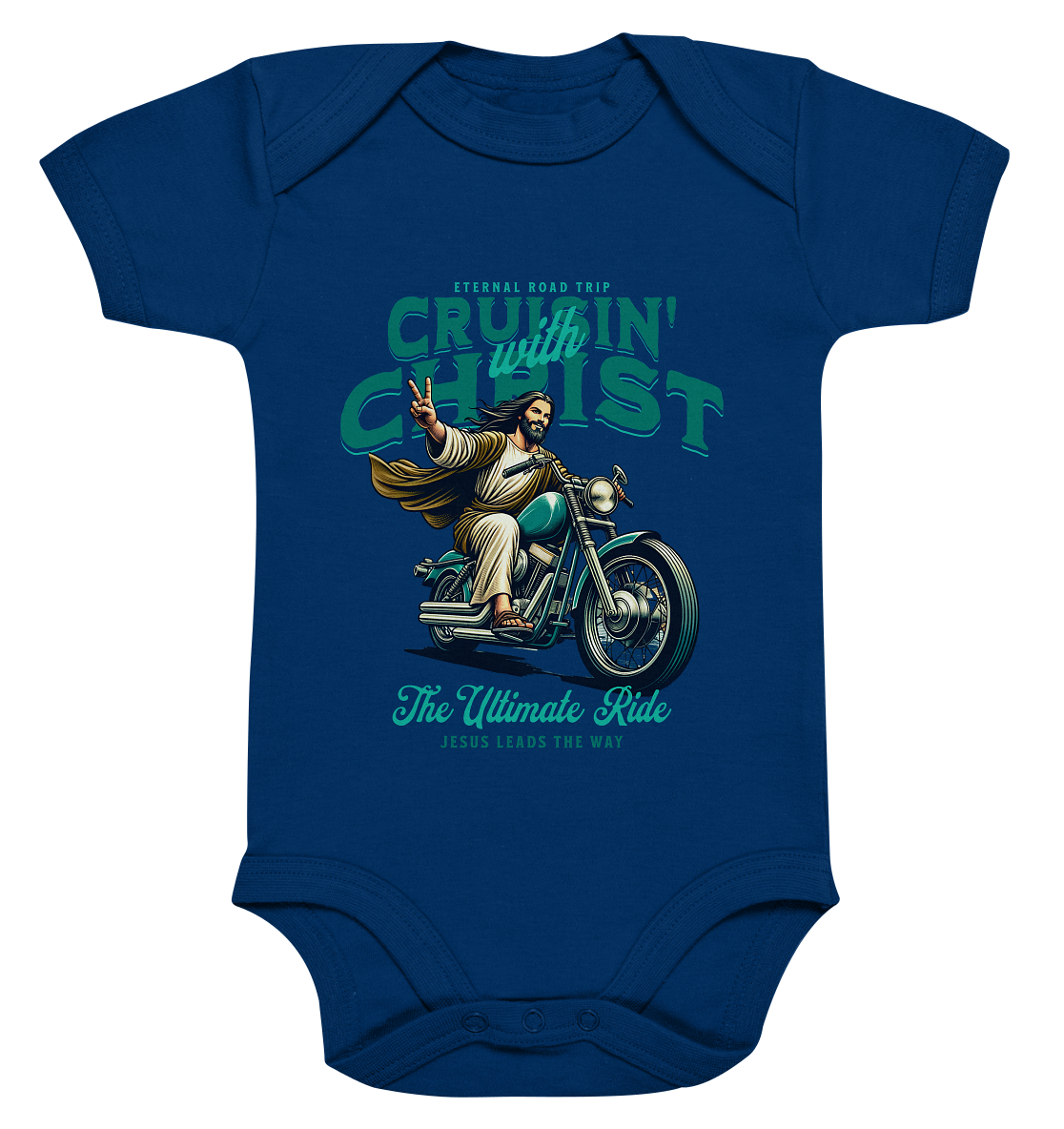 Eternal Road Trip – Cruisin' with Christ - Organic Baby Bodysuit