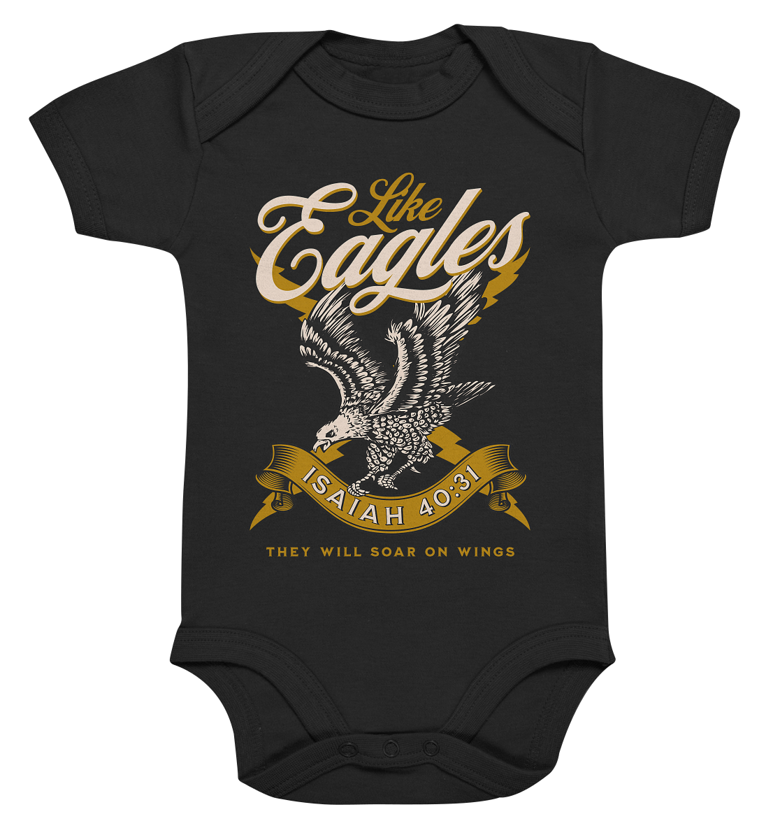 They will fly like eagles – Isaiah 40:31 - Organic Baby Bodysuit