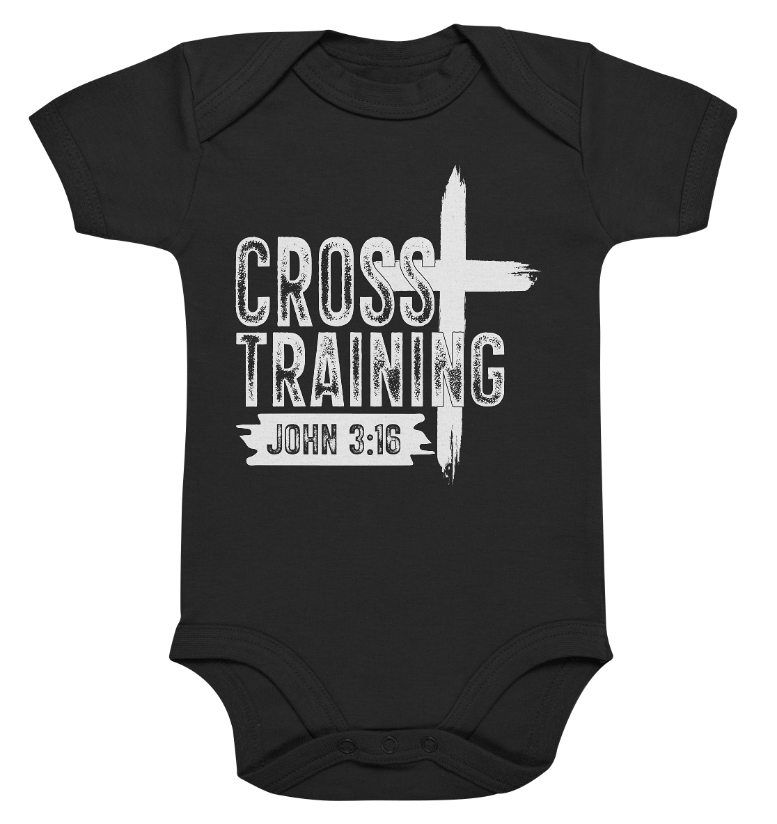 Cross Training - John 3:16 - Organic Baby Bodysuit