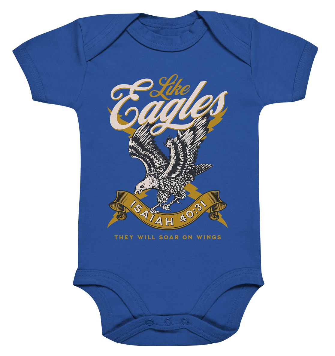 They will fly like eagles – Isaiah 40:31 - Organic Baby Bodysuit