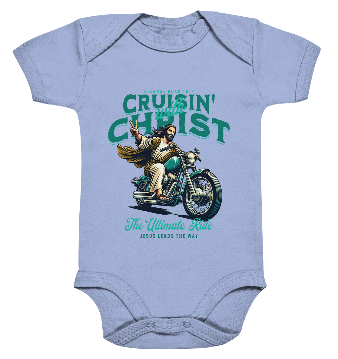 Eternal Road Trip – Cruisin' with Christ - Organic Baby Bodysuit