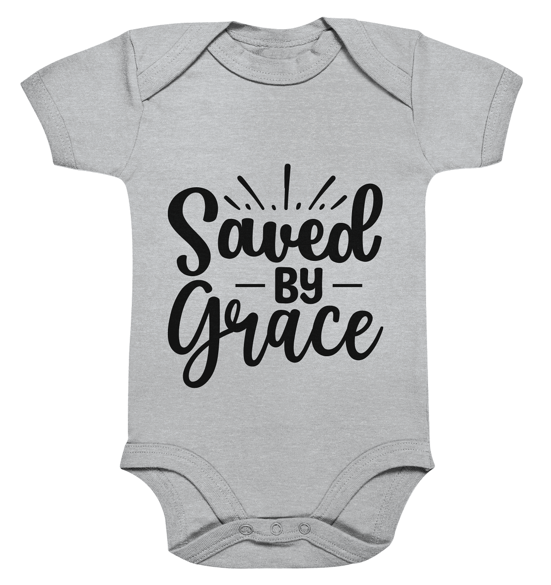 Saved by Grace – Dein Glaube, Dein Statement - Organic Baby Bodysuit