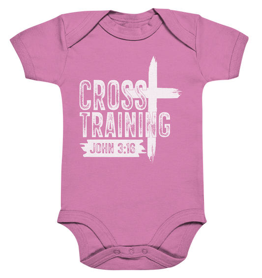 Cross Training - John 3:16 - Organic Baby Bodysuit