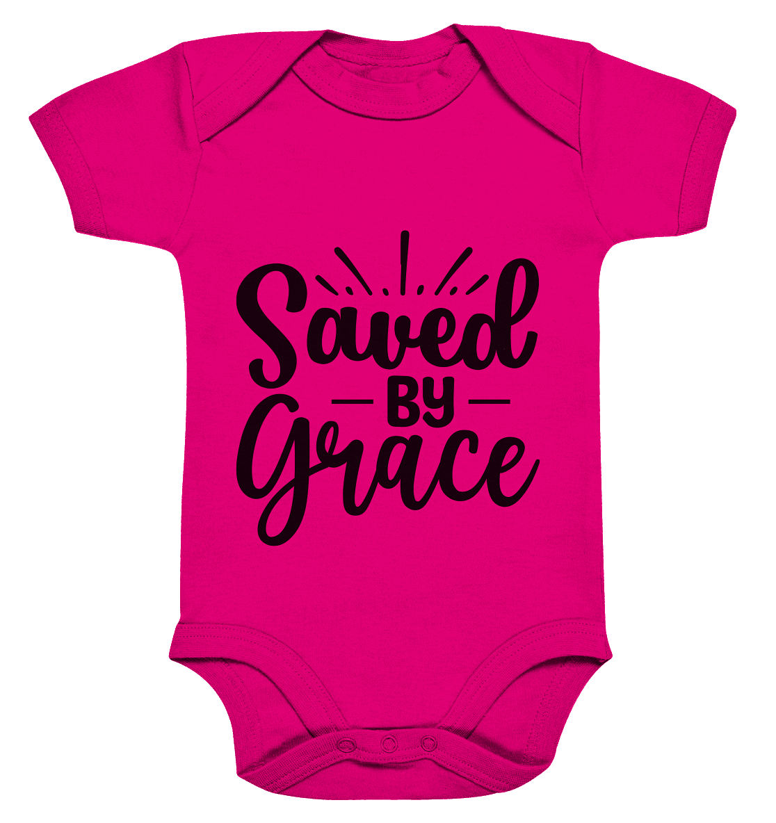 Saved by Grace – Dein Glaube, Dein Statement - Organic Baby Bodysuit