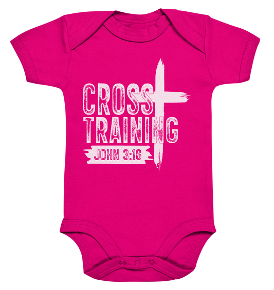 Cross Training - John 3:16 - Organic Baby Bodysuit