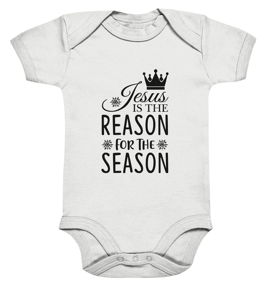 Jesus – Der Grund für die Weihnachtszeit - Organic Baby Bodysuit