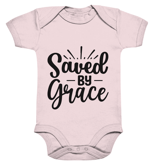 Saved by Grace – Dein Glaube, Dein Statement - Organic Baby Bodysuit