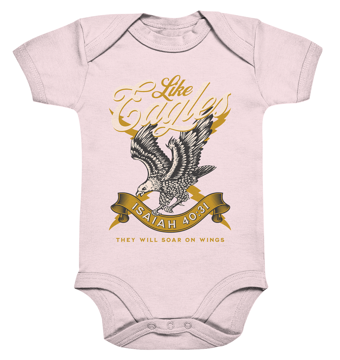 They will fly like eagles – Isaiah 40:31 - Organic Baby Bodysuit