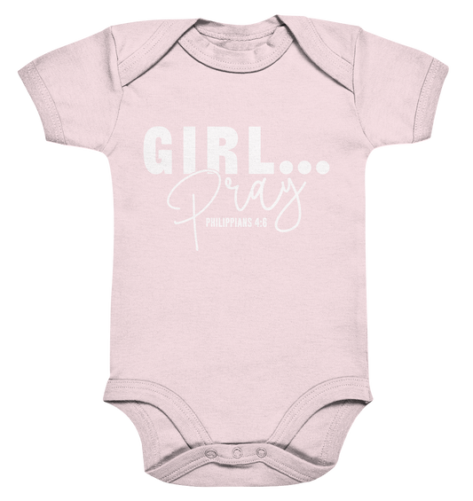 Girl. Pray. - Organic baby bodysuit