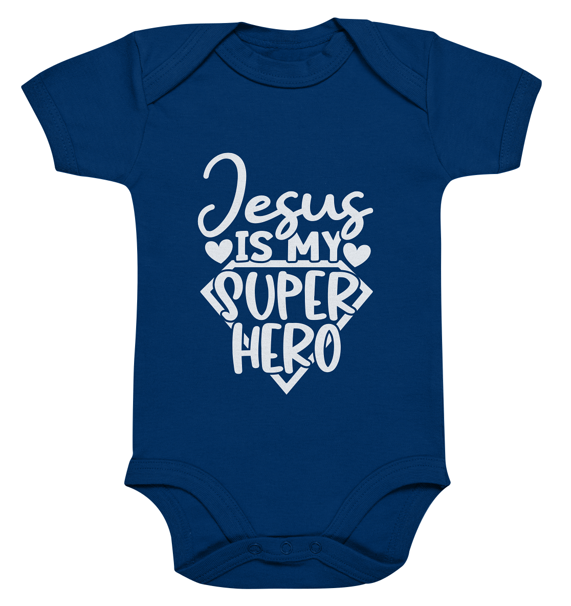 Jesus ist mein Superheld - Organic Baby Bodysuite