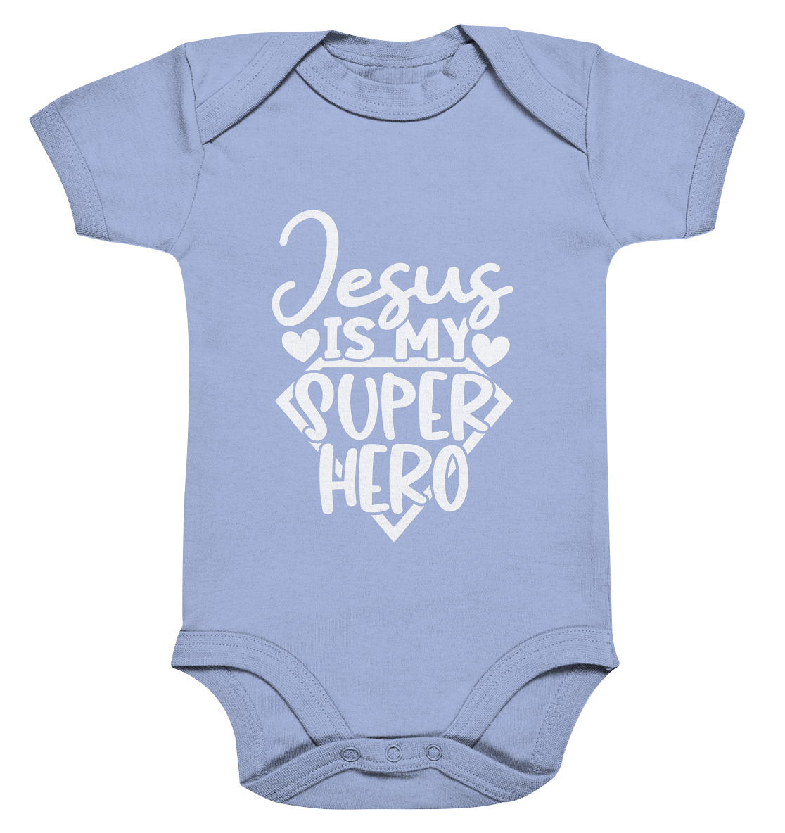 Jesus ist mein Superheld - Organic Baby Bodysuite