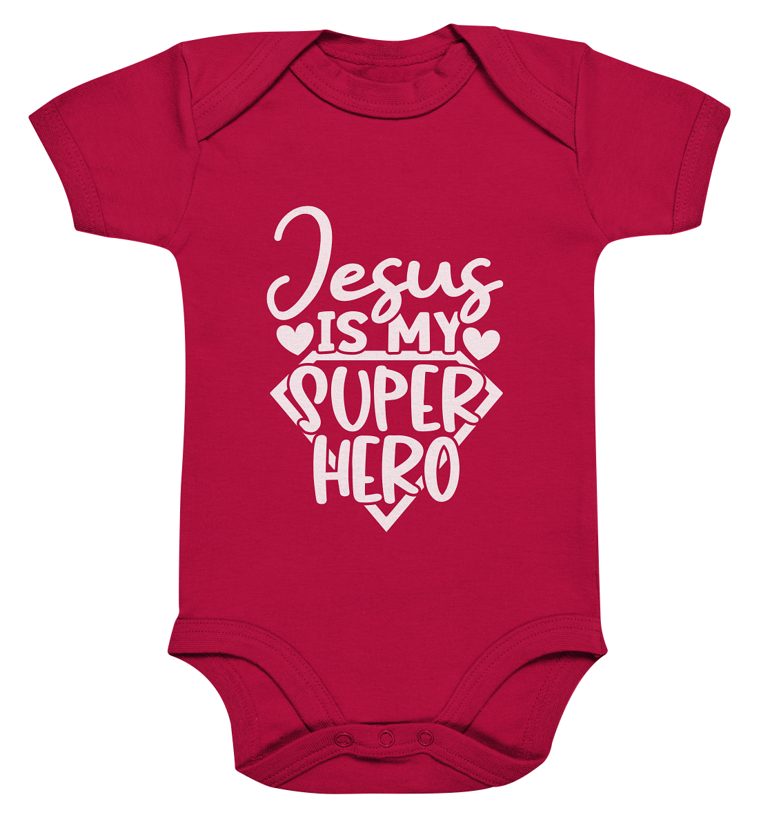 Jesus ist mein Superheld - Organic Baby Bodysuite