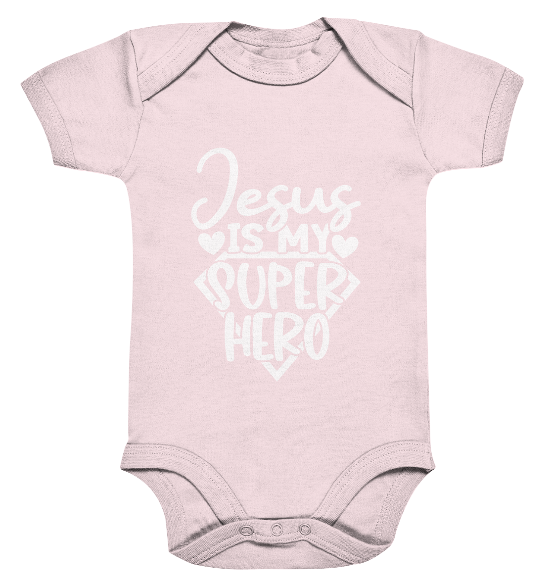 Jesus ist mein Superheld - Organic Baby Bodysuite