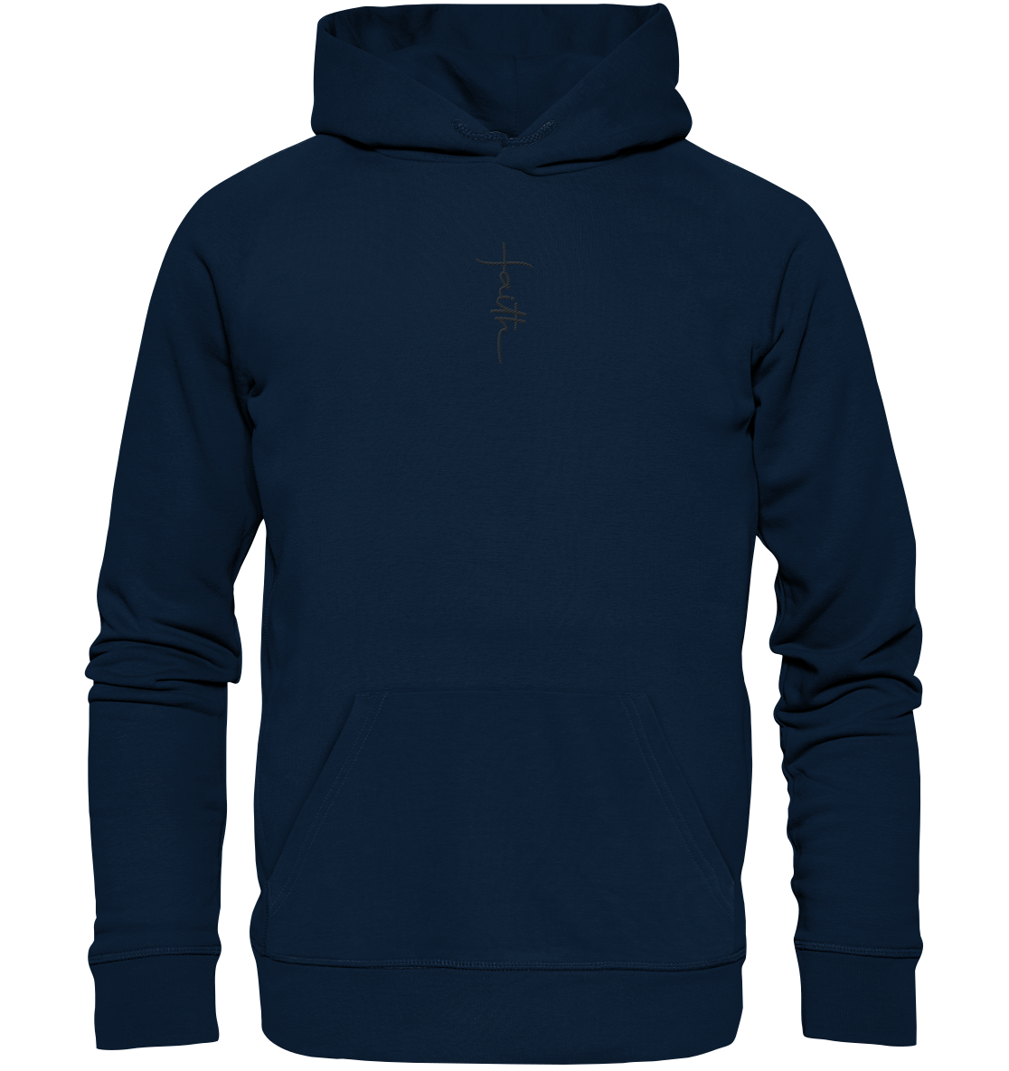 Faith - Glaube - Organic Hoodie (Stick)