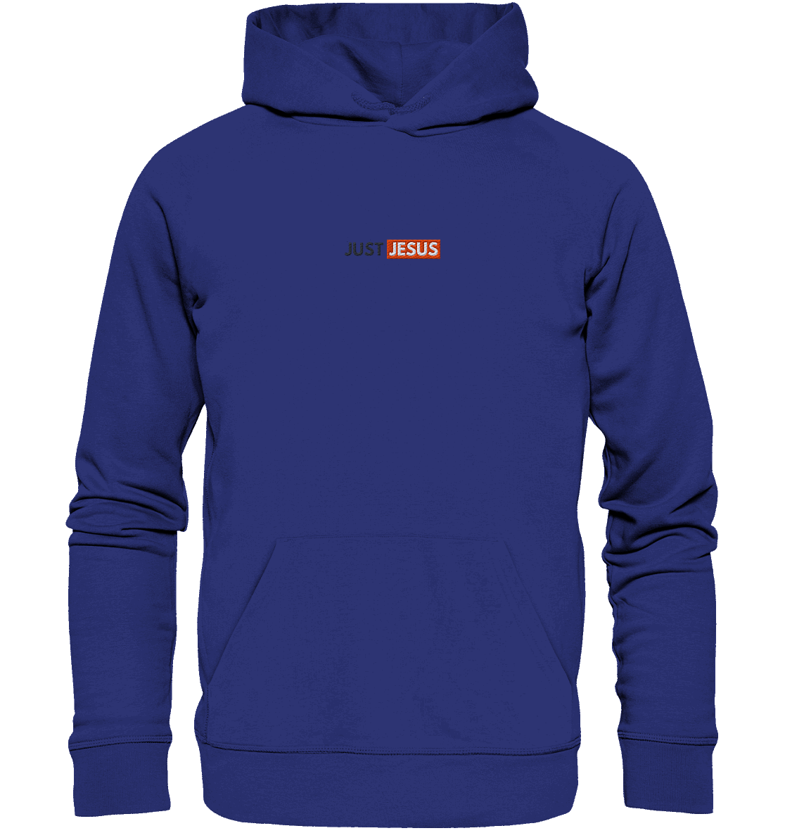 Just Jesus – Der Mittelpunkt unseres Glaubens (Stick) - Organic Hoodie (Stick)