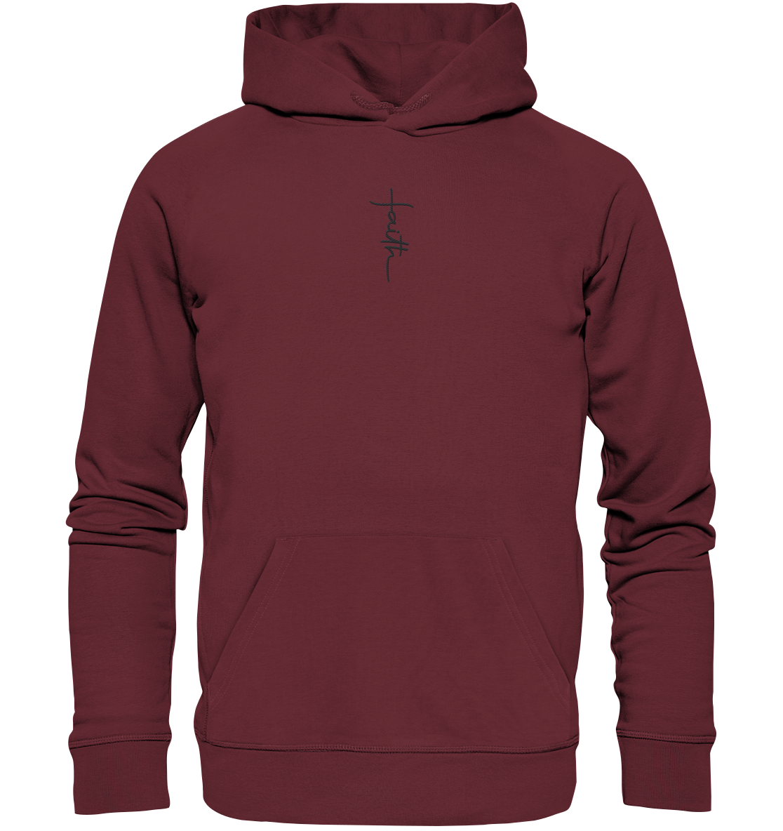 Faith - Glaube - Organic Hoodie (Stick)