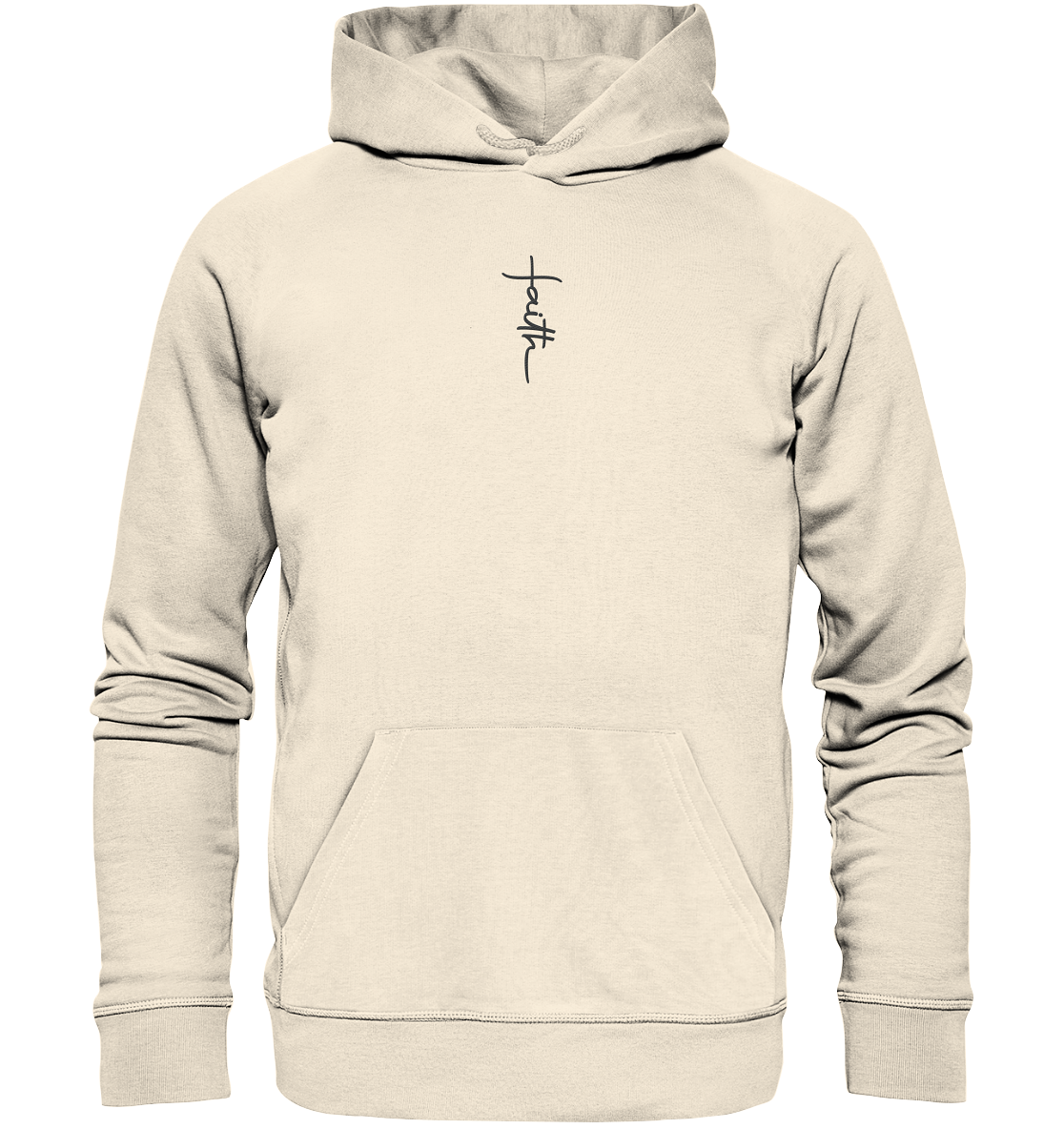 Faith - Glaube - Organic Hoodie (Stick)