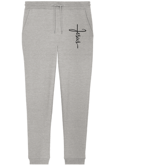 Kreuz mit Jesus Schrift – Ein kraftvolles Glaubensstatement - Organic Jogger Pants