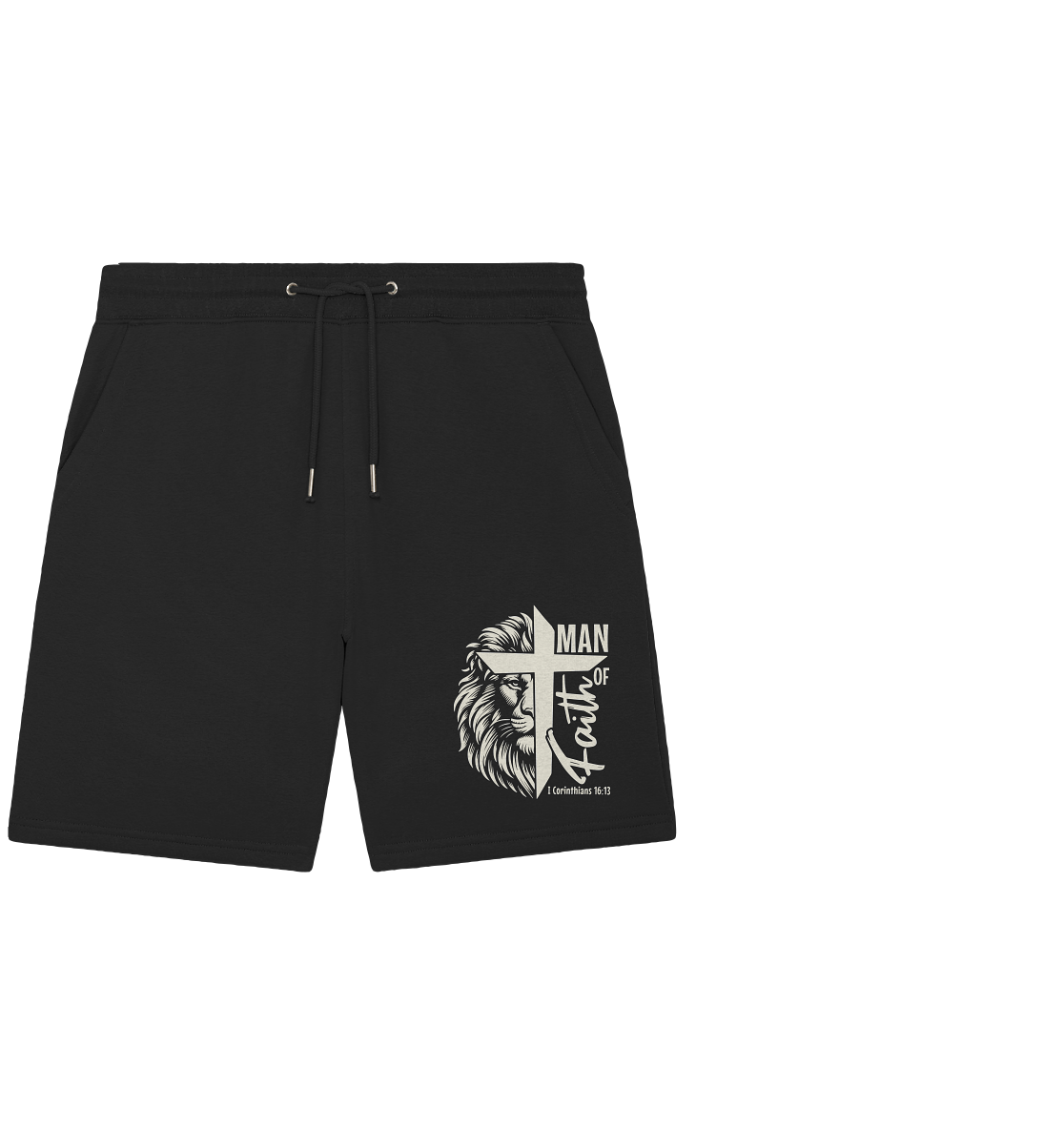 Man of Faith – 1. Corinthians 16:13 - Organic Jogger Shorts