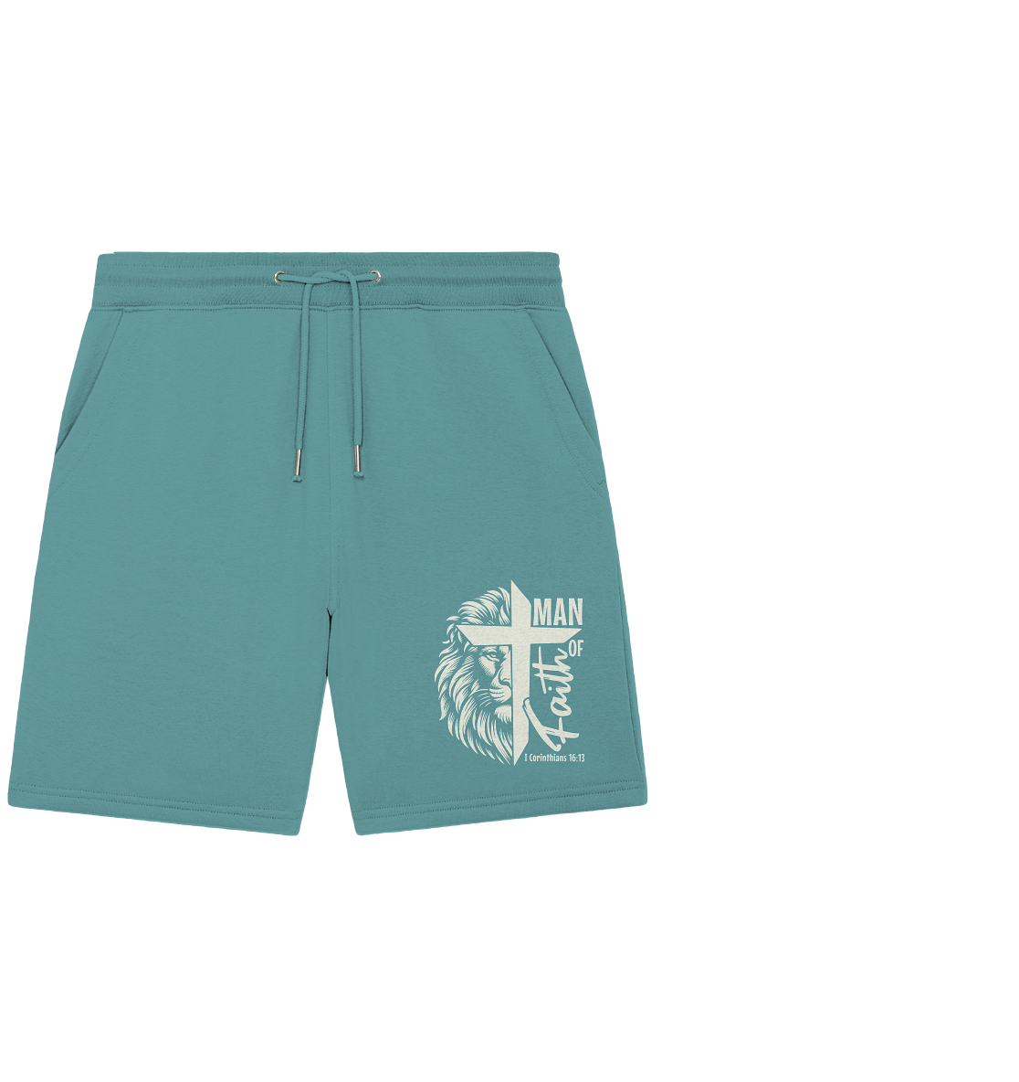 Man of Faith – 1. Corinthians 16:13 - Organic Jogger Shorts