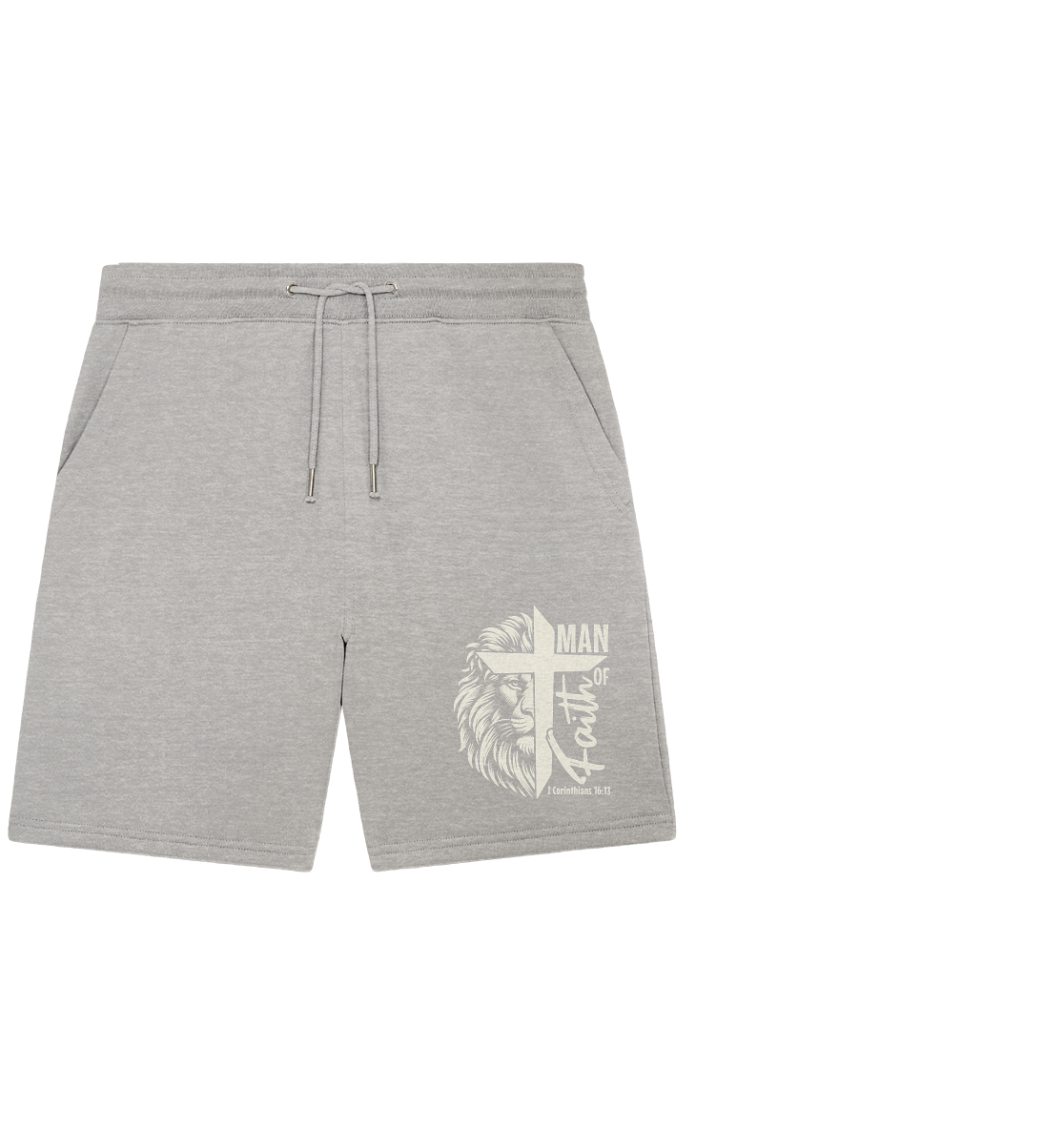 Man of Faith – 1. Corinthians 16:13 - Organic Jogger Shorts