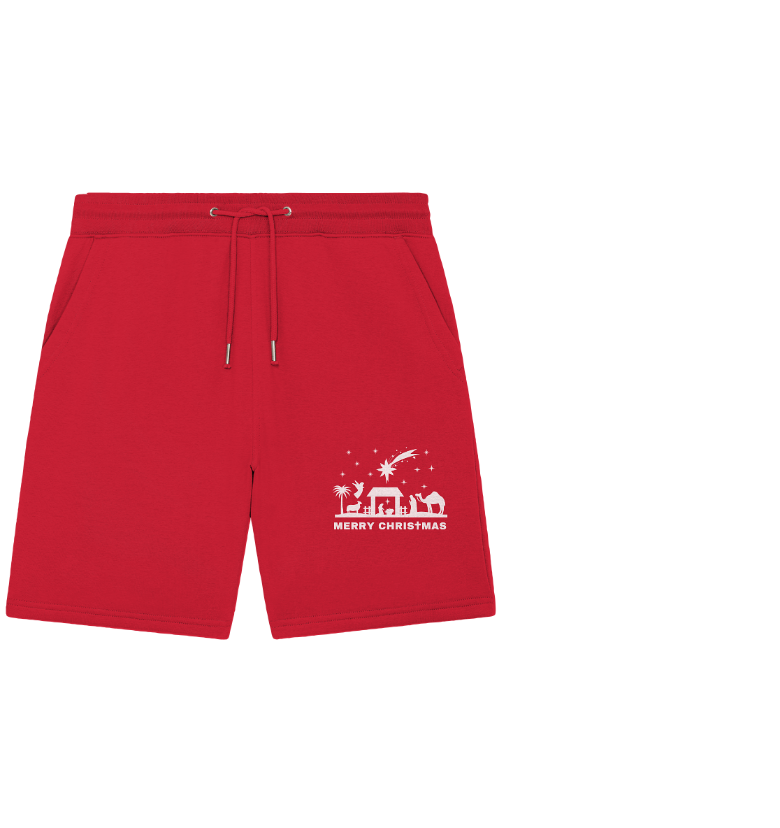 Merry Christmas - Frohe Weihnachten (Krippe Edition) - Organic Jogger Shorts