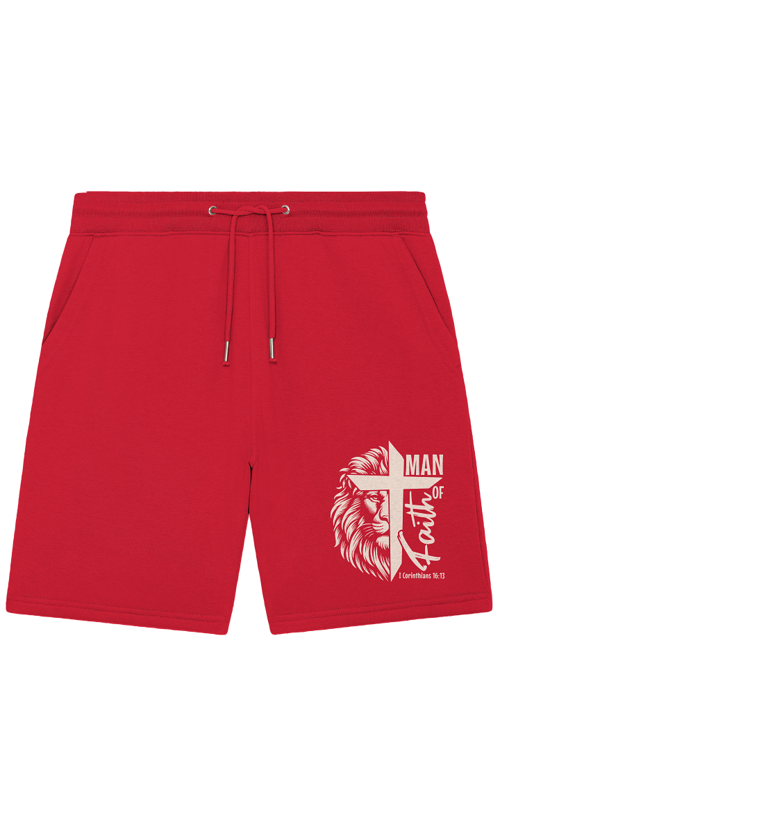 Man of Faith – 1. Corinthians 16:13 - Organic Jogger Shorts