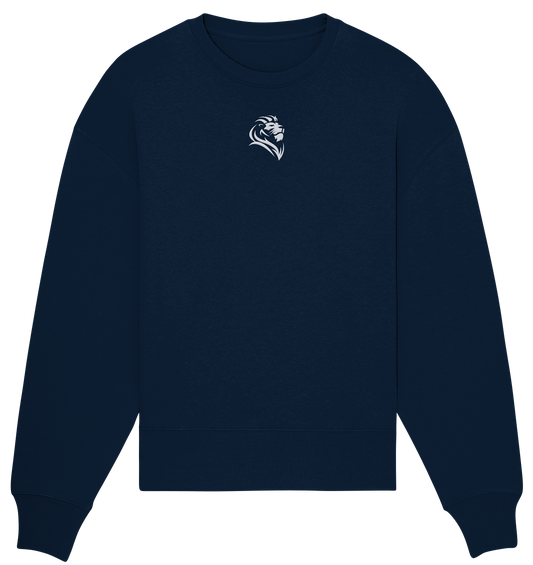 Lion of Judah - Inspired by the Christian Faith - Organic Oversize Sweatshirt (Embroidery)