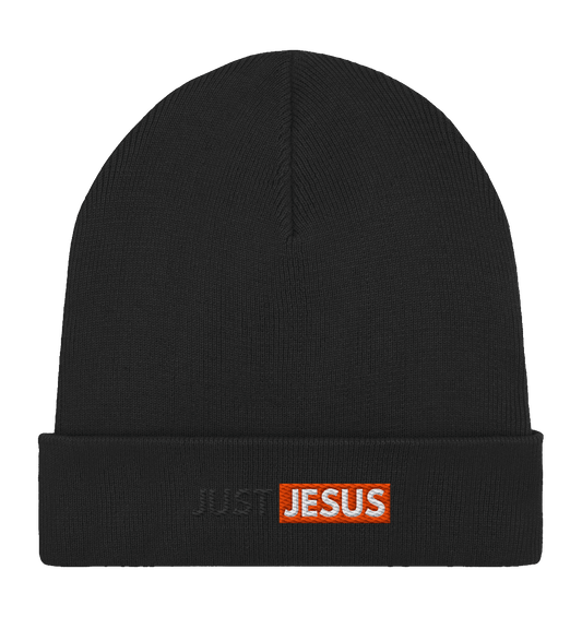 Just Jesus – Der Mittelpunkt unseres Glaubens (Stick) - Organic Rib Beanie