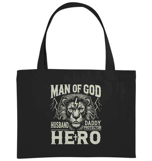 Man of God - Husband, Daddy, Hero - Organic Shopping-Bag