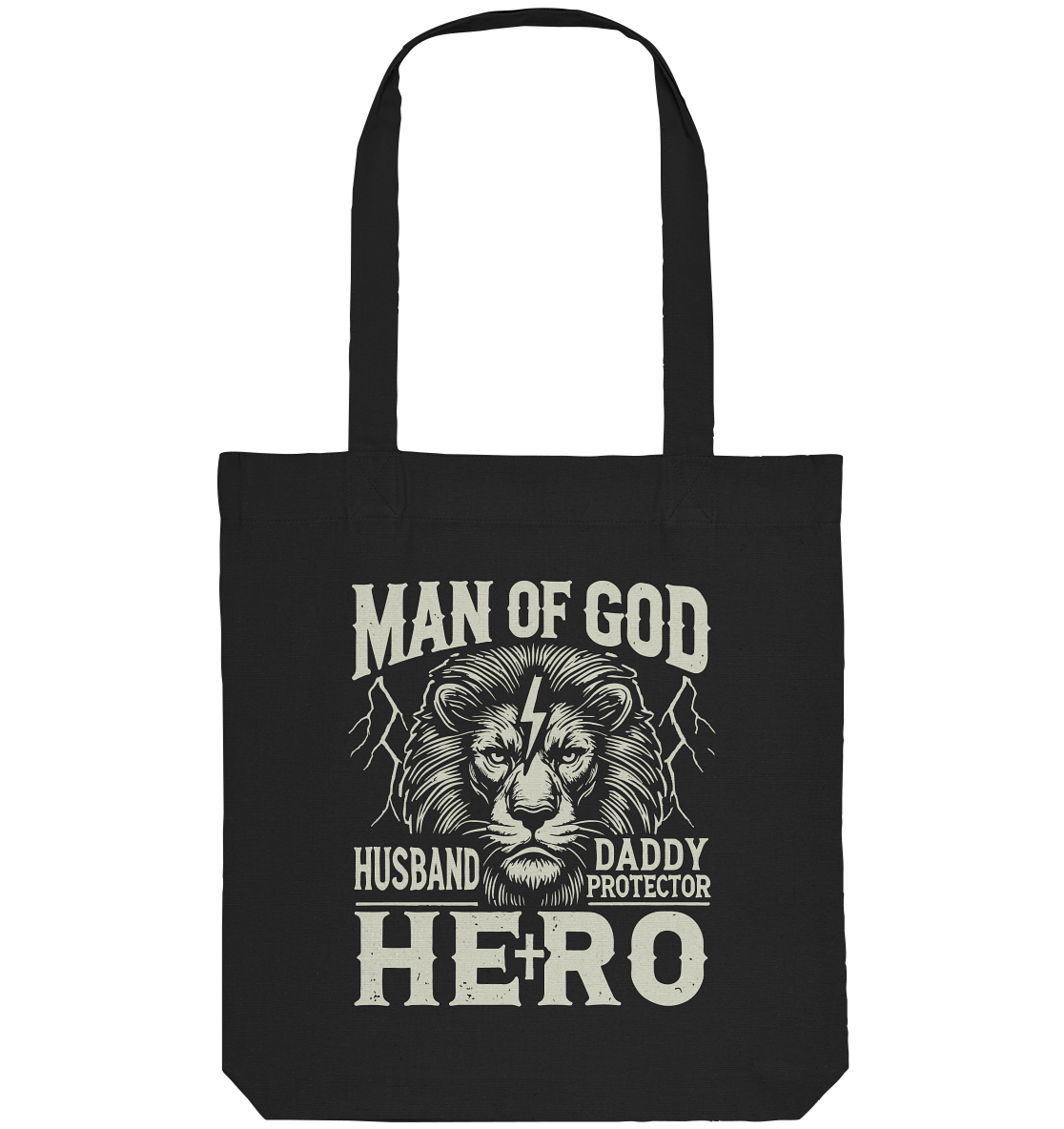 Man of God - Husband, Daddy, Hero - Organic Tote-Bag