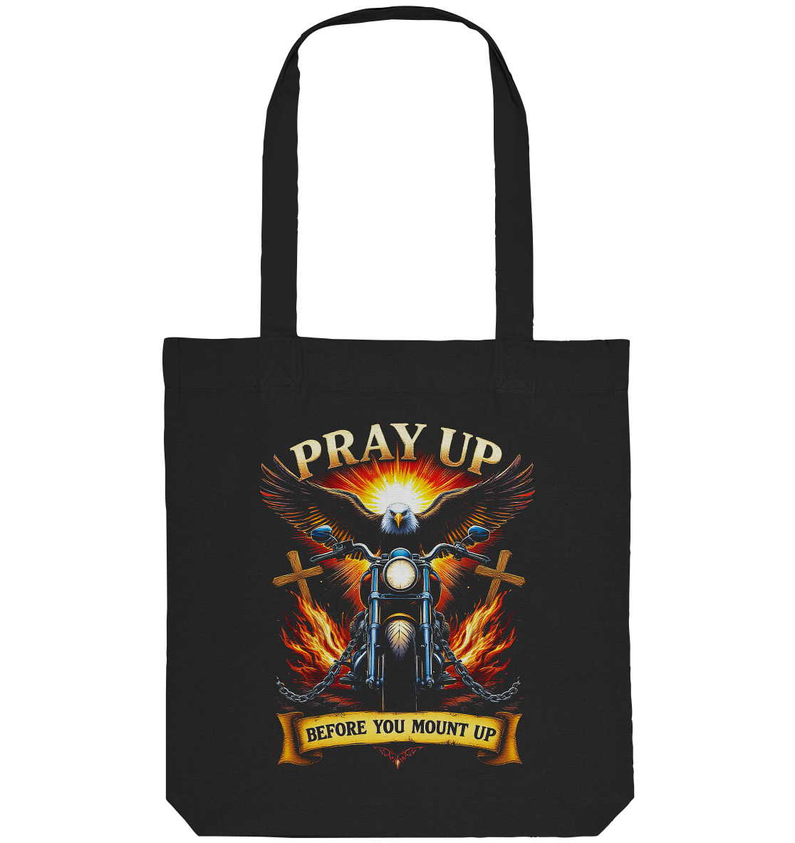 Pray Up, Before You Mount Up - Organic Tote-Bag