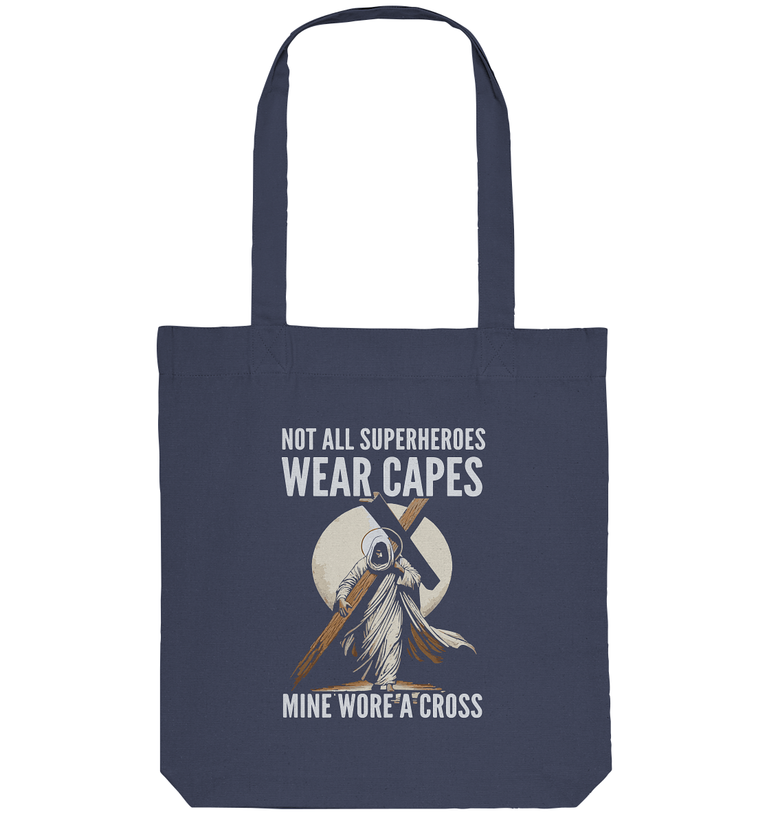 My Superhero Wore a Cross - Organic Tote-Bag