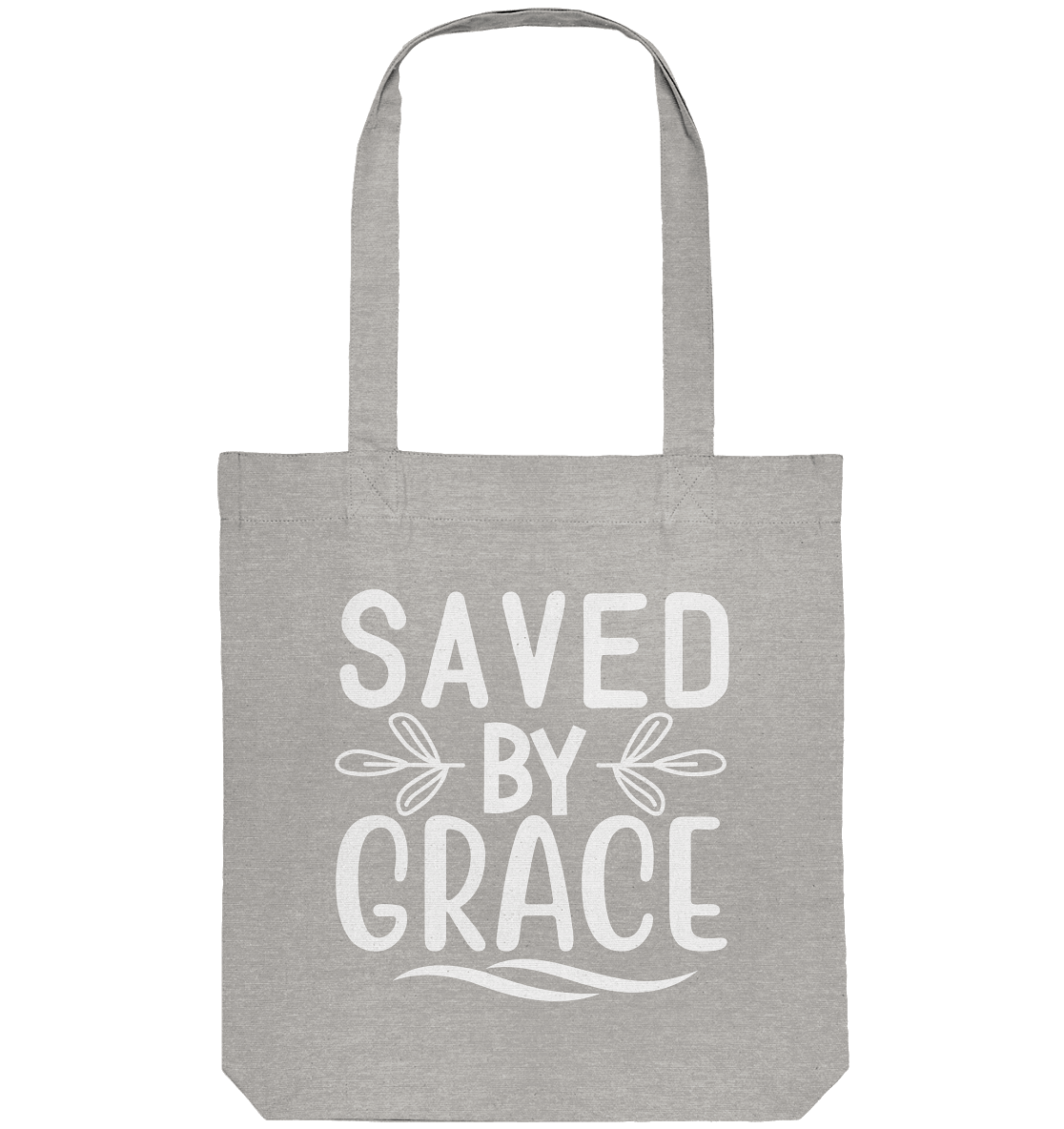 Saved by Grace White – Ein kraftvolles Glaubensstatement - Organic Tote-Bag