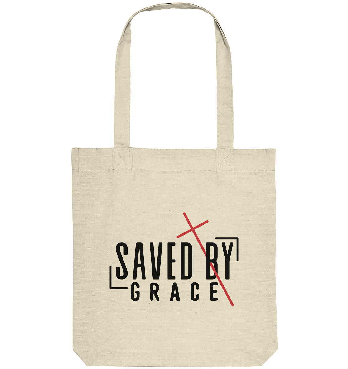 Saved by Grace – Ein kraftvolles Statement des Glaubens - Organic Tote-Bag