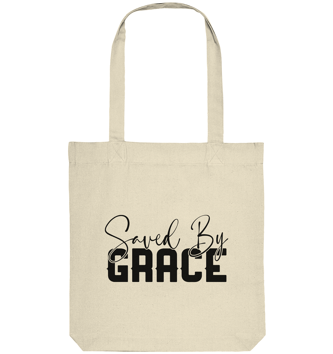 Saved by Grace – Ein kraftvolles Glaubensstatement - Organic Tote-Bag